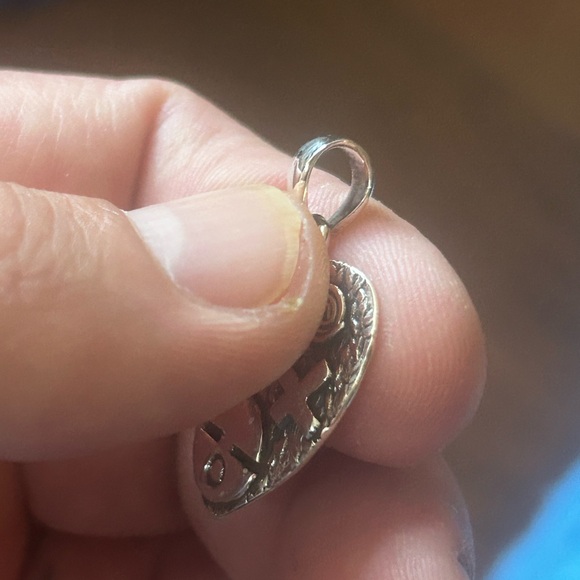 STERLING SILVER NATIVE AMERICAN SW PICTO STORY TELLER SUNGOD BEAR PENDANT .925 - Picture 6 of 10